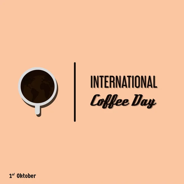 International Coffee Day Suitable Greeting Card Poster Banner Background — Vetor de Stock