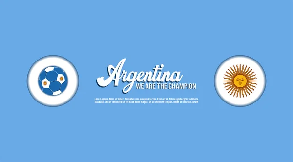 Vector Background Argentina Flag Ball Soccer Vector Illustration Text Perfect — Stock Vector