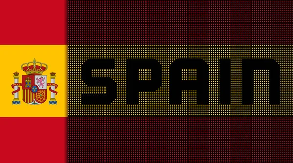 Vector Background Spain Flag Ball Soccer Vector Illustration Text Perfect — 图库矢量图片