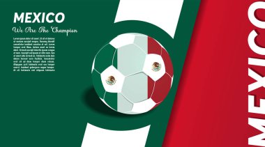 vector background Portugal flag design with ball , social media template, perfect color combination