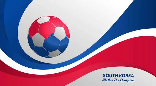 Vector Background South Korea Flag Design Ball Social Media Template — Image vectorielle