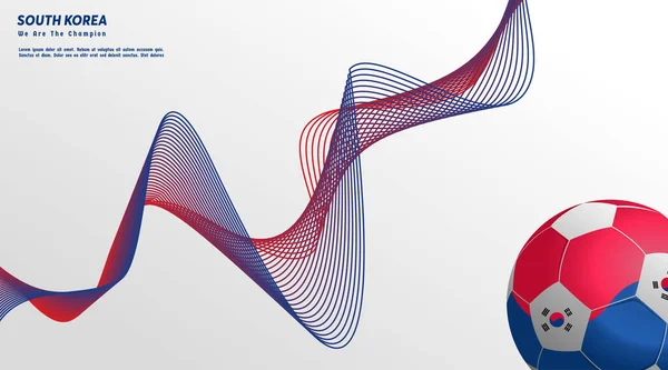 Vector Background South Korea Flag Design Ball Social Media Template — Image vectorielle