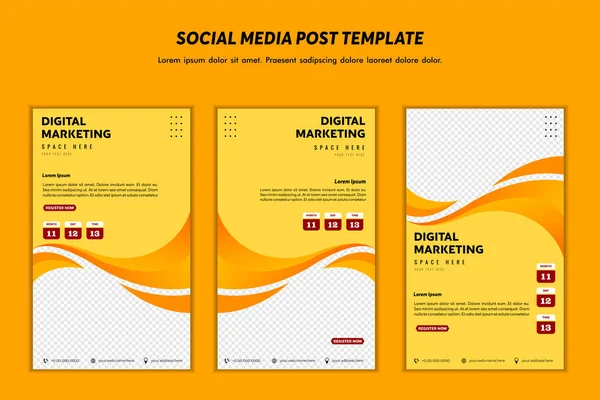 Social media post template modern design, for digital marketing online or poster marketing template