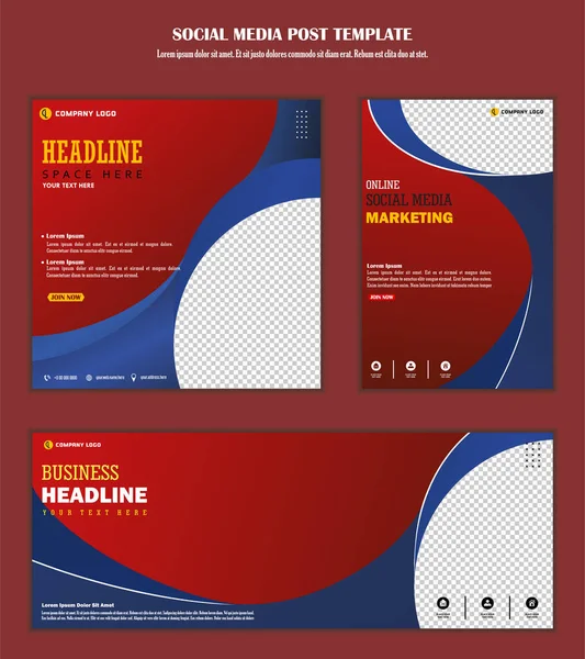 Soyut Sosyal medya postmodern tasarım, iş dijital pazarlama çevrimiçi, afiş ve poster şablonu