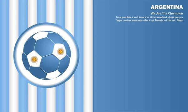 Fond Vectoriel Argentine Drapeau Vectoriel Illustration Texte Combinaison Parfaite Couleurs — Image vectorielle