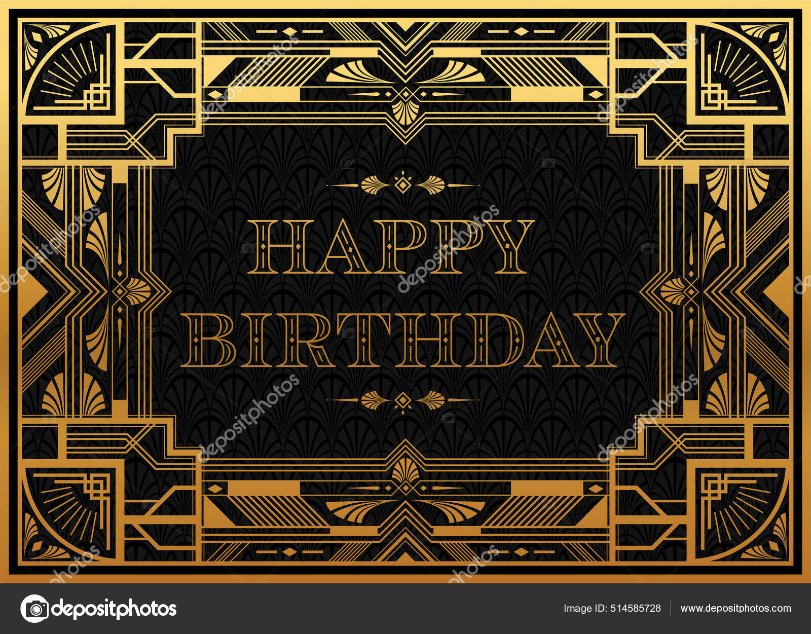 Image vectorielle Modèle Salutations Carte Gatsby Cadre Vintage Géométrique  Art Déco Peut par ©olaf1741.gmail.com - 514585728, image size:1600x1251