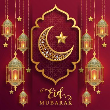 Ramazan Kareem, Ramadhan veya Ramazan Mübarek Müslümanların arka planını altın desenli ve kağıt renkli arka planda kristallerle karşılaması. (Çeviri: Ramazan Kareem )