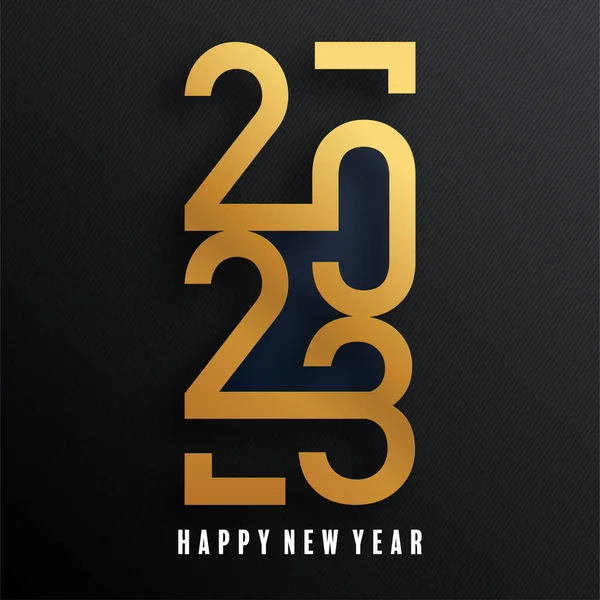 2023 Happy New Year Design Greeting Cards Branding Banner Cover — Stock vektor