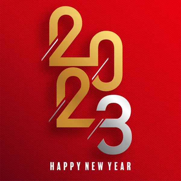 2023 Щасливий Новорічний Дизайн Вітальних Листівок Або Брендингу Банера Обкладинки — стоковий вектор