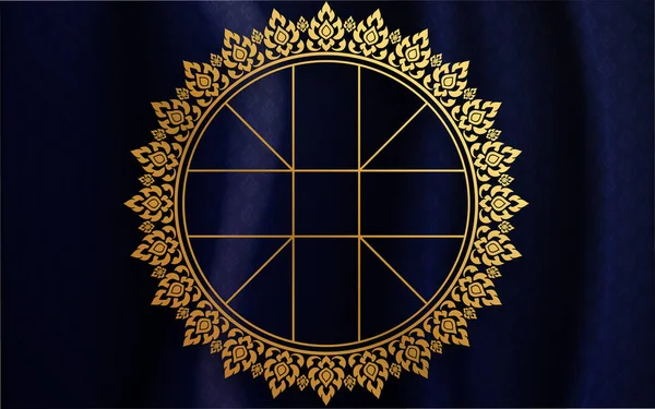 Thai Astrology Wheel Chart Symbol Thai Astrology Color Background — Stock Vector