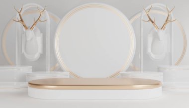 Noel Baba ve Noel ağacı, hediye kutuları, kurdele, ürün, parfüm, tanıtım, sunum, arka plan rengi kozmetik. .