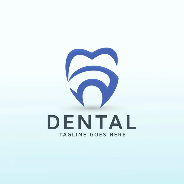 Logo Projektu Szablonu Kliniki Dentystycznej — Wektor stockowy
