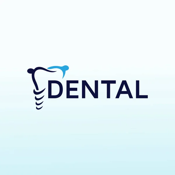 Plantillas Diseño Logotipo Servicio Guardia Dental Línea — Vector de stock