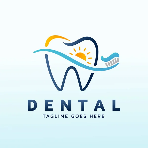 Sunrise Pomysły Logo Biura Dentystycznego — Wektor stockowy