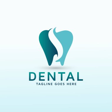 A clean and minimal logo design for a modern dental clinic