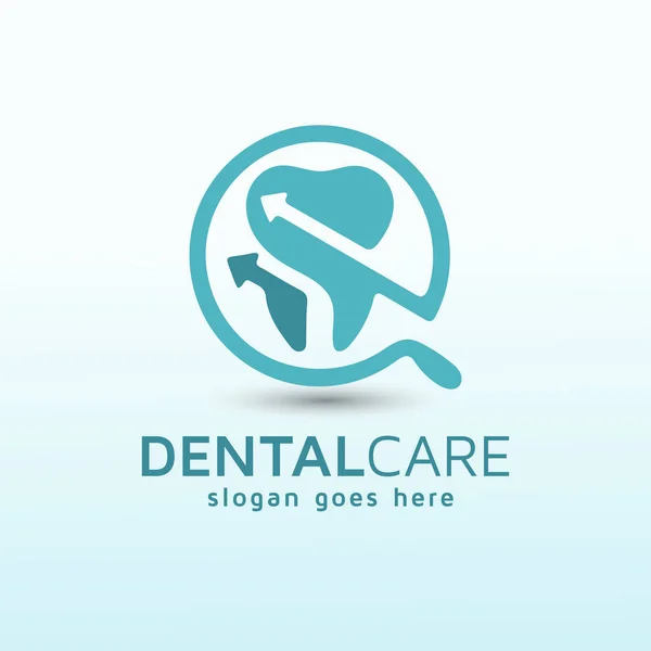 Marketing Agency Helps Dental Clinics Logo — Vector de stock