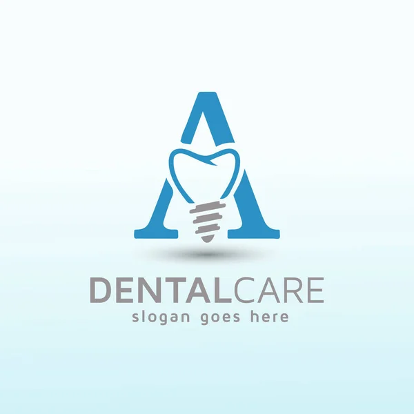 High Dentistry Modern Clean Dental Office Letter Logo — Stock vektor