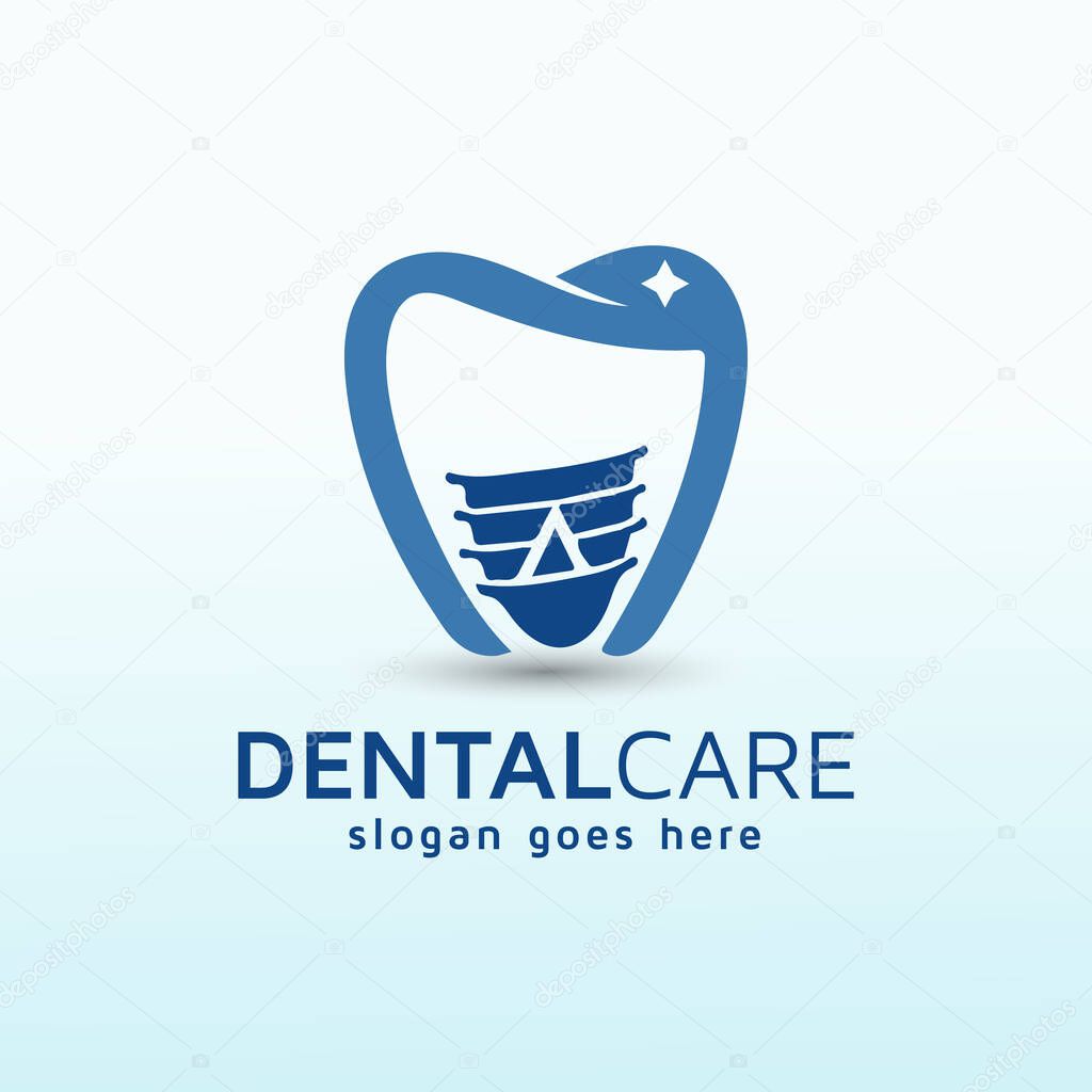 Start up dental office letter A logo design