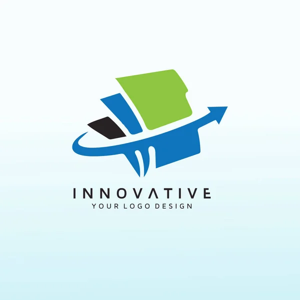 File Progettazione Logo App Archiviazione Digitale — Vettoriale Stock