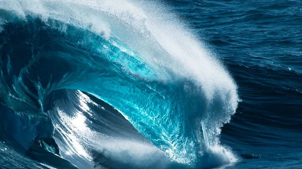 Crista Onda Mar Água Azul — Fotografia de Stock