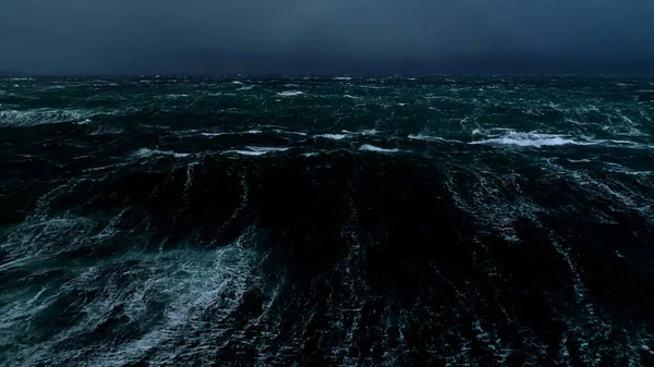 Onde Marine Durante Una Tempesta — Foto Stock