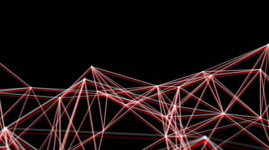 Arızalı ağ bağlantı teknolojisi. Noktalar ve çizgilerle soyut koyu arkaplan. Dijital fütüristik fon. Büyük veri görselleştirmesi. Vektör illüstrasyonları.