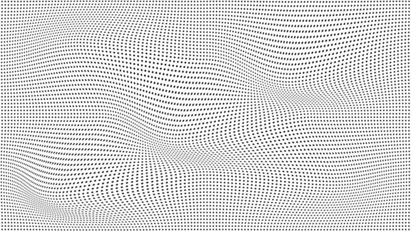Modern Futuristic Seamless Pattern Abstract Wavy Dotted Background Effect Curvature — 스톡 벡터