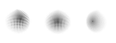 Yarım tonlu geometrik noktalar kümesi. Siyah ve beyaz benekli eğimli bir şekil. Beyaz arkaplanda soyut elementler izole edildi. Vektör illüstrasyonu.