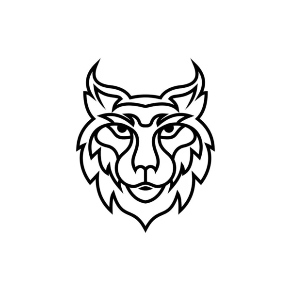 Wektor Projektowania Logo Głowy Lwa — Wektor stockowy