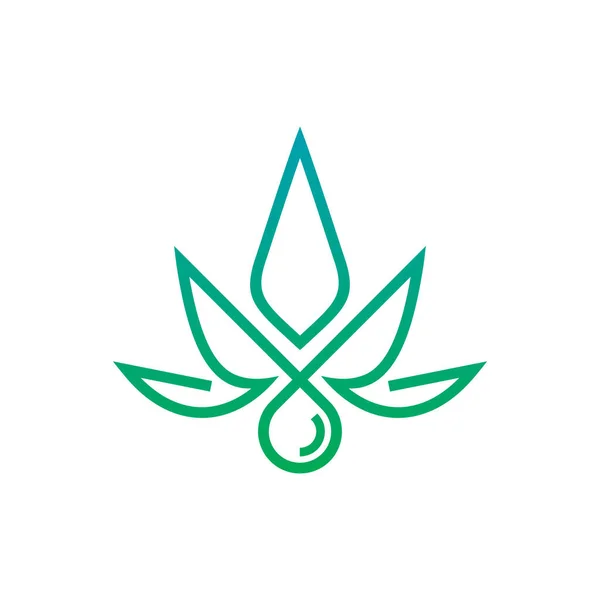Groene Bladeren Spa Logo Icoon Natuur Plant Flora Thema Natuurlijk — Stockvector