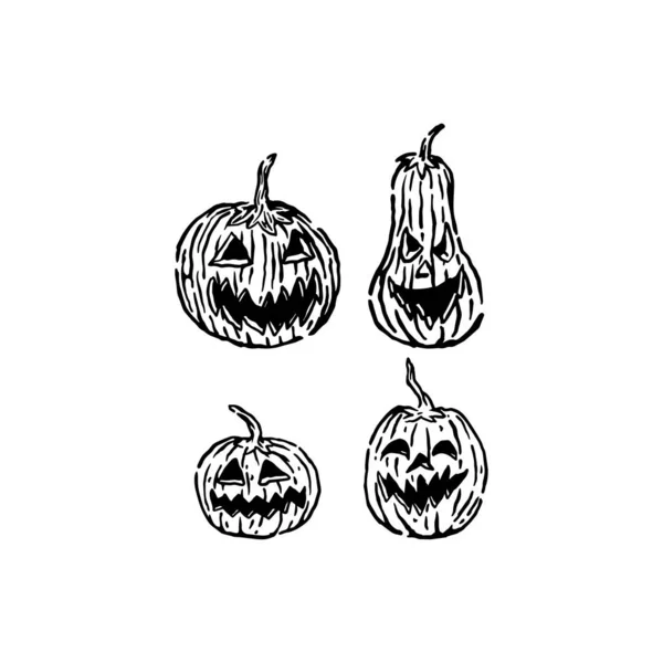 Halloween Citrouille Citrouilles Chauves Souris Chauve Souris Illustration Vectorielle — Image vectorielle