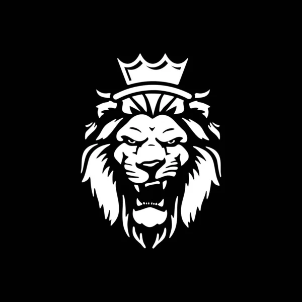 Templat Desain Logo Kepala Singa - Stok Vektor