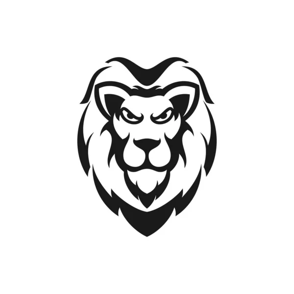 Modèle Vectoriel Conception Logo Tête Lion — Image vectorielle