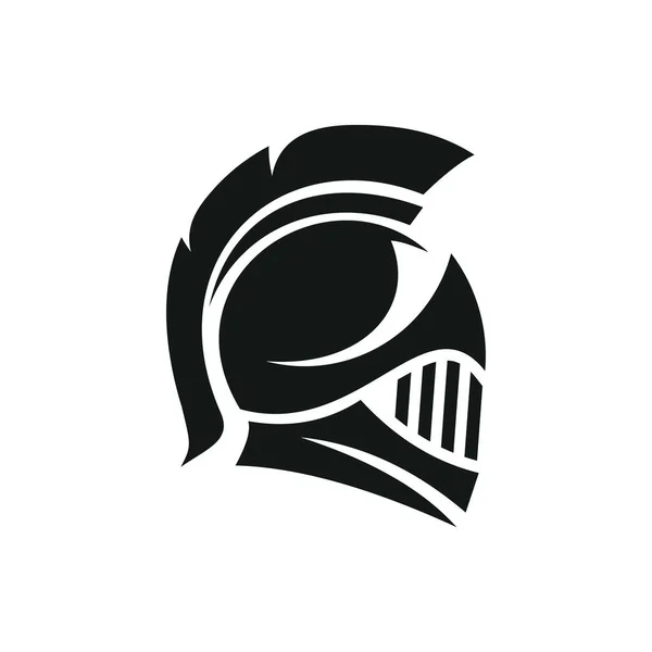 Spartan Helmet Logo Template Vector Icon Illustration Design — 스톡 벡터