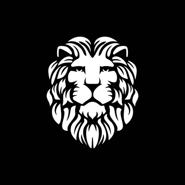 Lion Tête Logo Design Vecteur — Image vectorielle