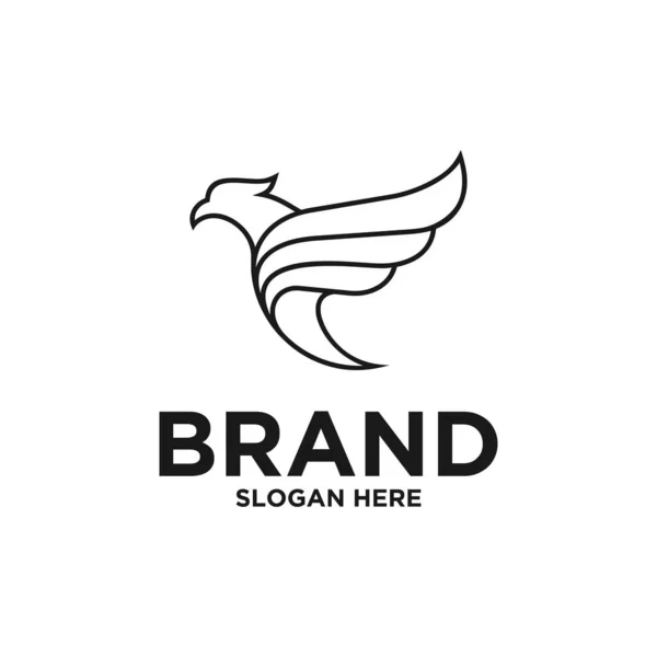 Design Logotipo Águia Elegante Simples —  Vetores de Stock
