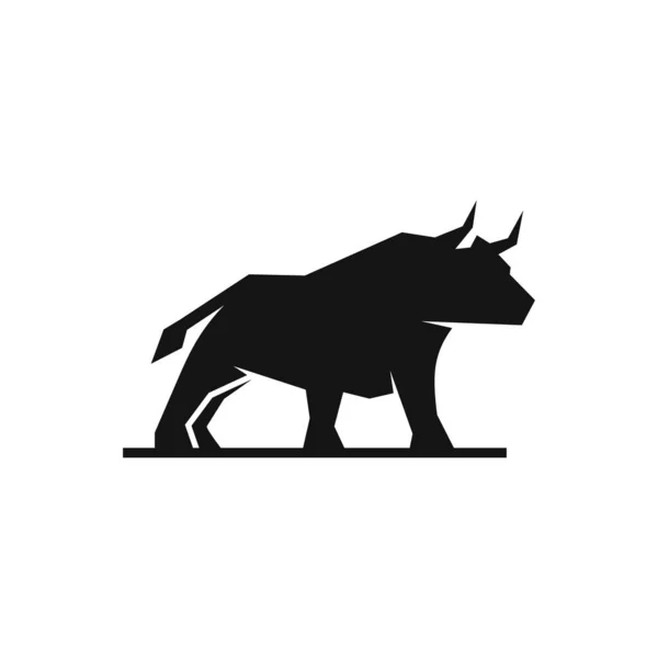 Bull Vetor Logotipo Ilustrador — Vetor de Stock
