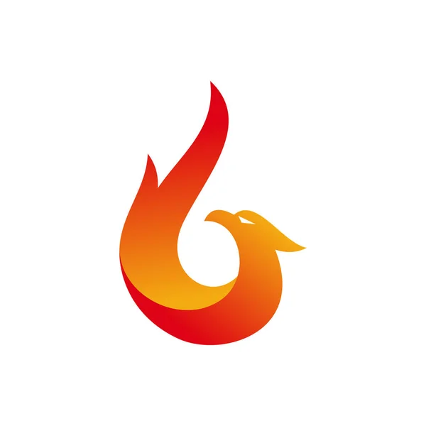 Brand Örn Låga Logotyp Illustration — Stock vektor