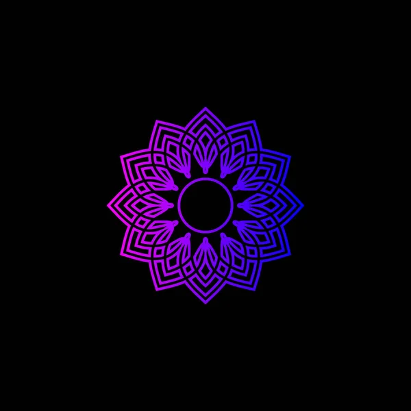 Línea Adornos Mandala Lujo Arte Diseño Logotipo Belleza — Archivo Imágenes Vectoriales