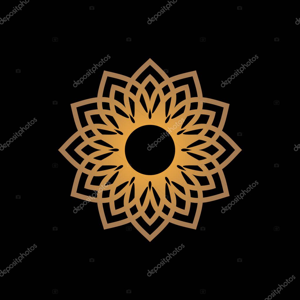 Luxury Mandala Ornament Pattern Line Art, beauty logo design