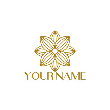 Soyut mandala çiçek logosu vektör tasarımı. Premium lüks vektör logosu