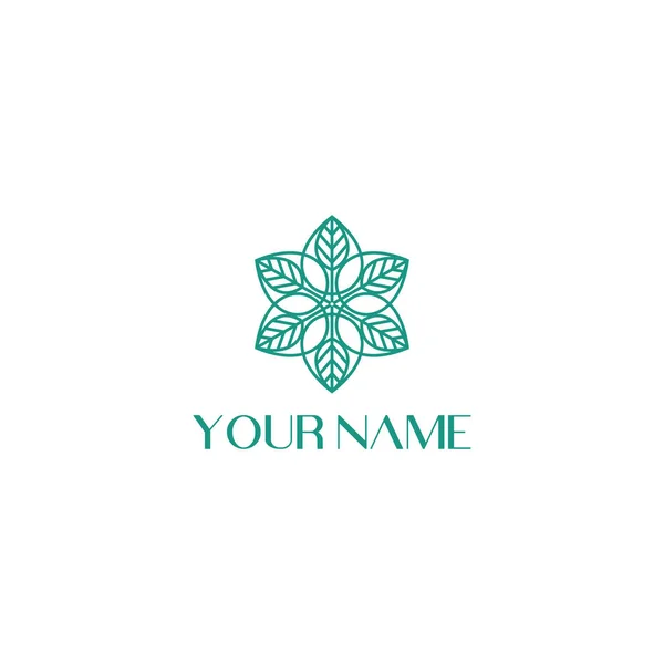 Abstract Mandala Flower Logo Icon Vector Design Elegant Premium Luxury — Stock Vector
