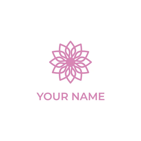 Modèle Vectoriel Abstrait Logo Fleur Mandala Élégant Logo Vectoriel Luxe — Image vectorielle