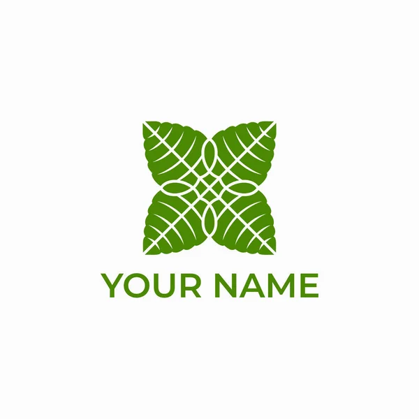 Abstract Mandala Leaf Logo Icon Vector Design — 스톡 벡터