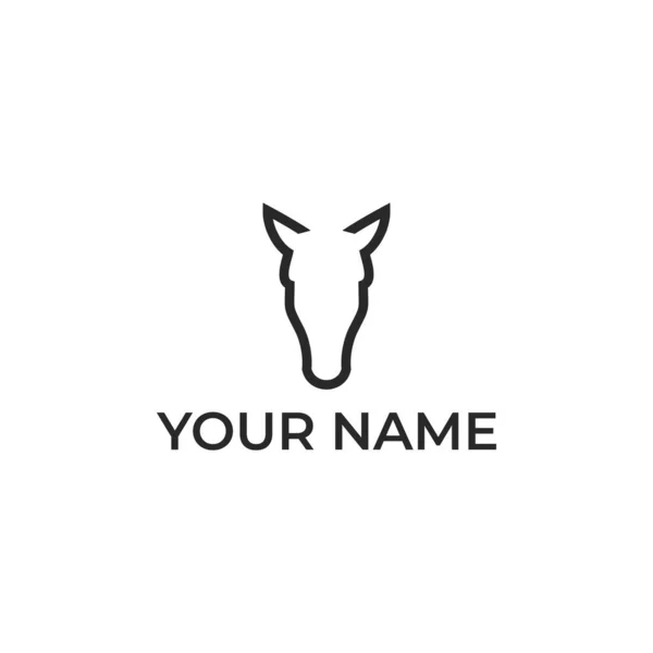 Λογότυπο Σχεδιασμού Προσώπου Αλόγου Διάνυσμα — Διανυσματικό Αρχείο