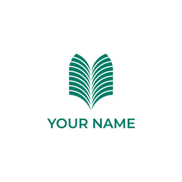 Logotipo Projeto Palmeira Folha Coco Logotipo Vetor Ícone Ilustração Geométrico — Vetor de Stock