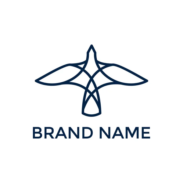 Σχεδιασμός Λογότυπου Αετού Εικονίδιο Λογότυπου Wild Bird Falcon — Διανυσματικό Αρχείο