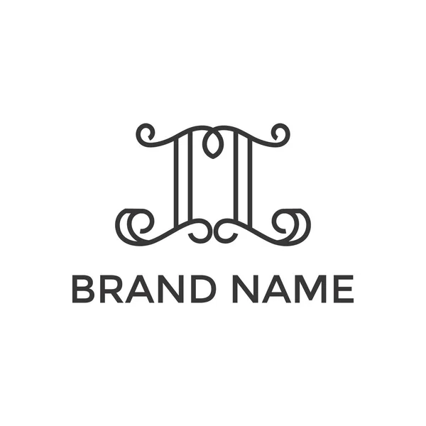 Carta Luxo Minimalista Design Logo —  Vetores de Stock