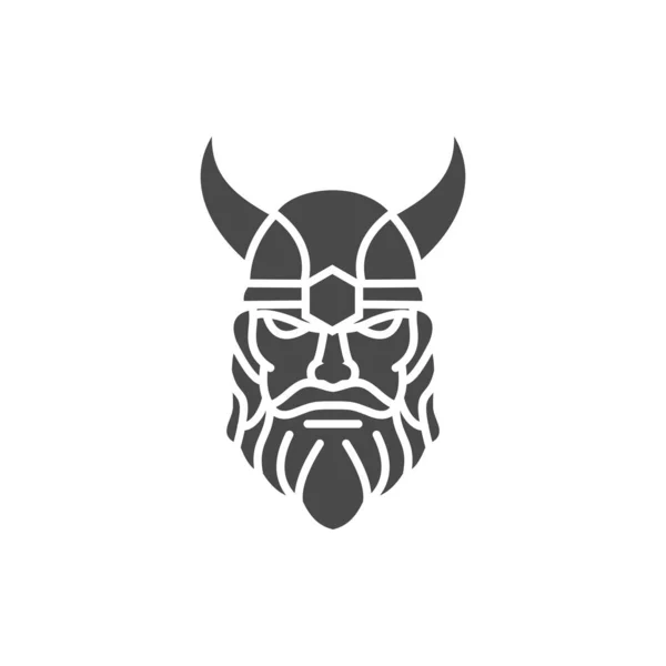 Vettore Progettazione Logo Guerriero Vichingo — Vettoriale Stock