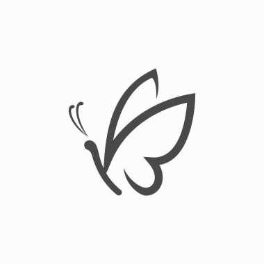 Kelebek lüks logo tasarım vektörü